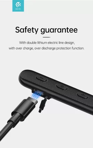 Devia Kintone Series Sport Bluetooth sztereó fülhallgató - fekete