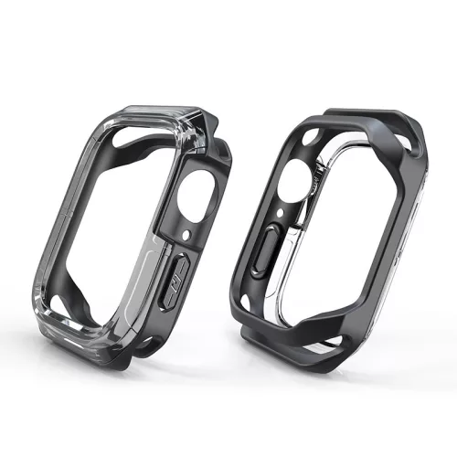 Devia Sport Series Apple Watch ütésálló védőtok - 45mm - fekete/átlátszó