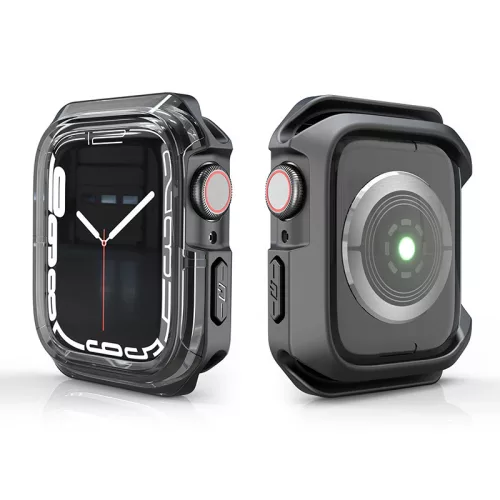 Devia Sport Series Apple Watch ütésálló védőtok - 45mm - fekete/átlátszó