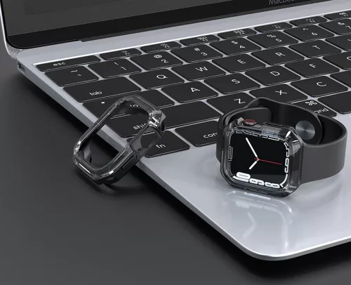 Devia Sport Series Apple Watch ütésálló védőtok - 45mm - fekete/átlátszó