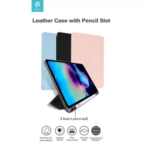   Devia Leather tablet tok (Smart Case) - Apple iPad Air 4/5 (2020/2022) 10.9/Air 6 (2024) 11" - kék