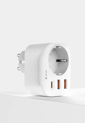 Devia Smart Series 20W PD hálózati csatlakozóaljzat 2xUSB/Type-C - fehér