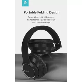   Devia Kintone Series V2 Bluetooth sztereó fejhallgató beépített mikrofonnal - fekete
