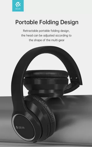 Devia Kintone Series V2 Bluetooth sztereó fejhallgató beépített mikrofonnal - fehér