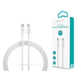   Devia Smart Series 100W Type-C/Type-C adat- és töltőkábel 1,5m - fehér