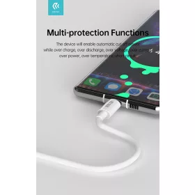   Devia Smart Series 100W Type-C/Type-C adat- és töltőkábel 1,5m - fehér
