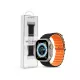 Devia Deluxe Series Sport6 Apple Watch szilikon sport szíj - 38/40/41mm - fekete/narancs