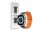 Apple Watch szilikon sport szíj - Devia Deluxe Series Sport6 Silicone Two-tone  Watch  Band - 42/44/45/49 mm - szürke/narancs