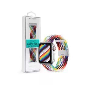   Devia Deluxe Series Sport4 Apple Watch fonott szövet sport szíj - 42/44/45/49mm - szivárvány