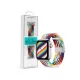 Devia Deluxe Series Sport4 Apple Watch fonott szövet sport szíj - 42/44/45/49mm - szivárvány