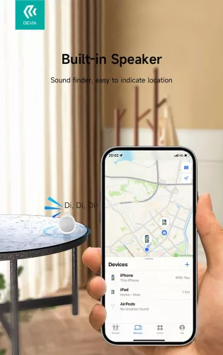 Devia Anti-lost Device bluetooth AirTag - DropTag - fehér