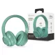 Devia Kintone Series V2 Bluetooth sztereó fejhallgató beépített mikrofonnal - zöld