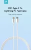 Devia Smart Series 20W PD hálózati gyorstöltő adapter V2 + Type-C/Lightning kábel - fehér