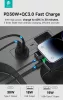 Devia Smart Series 30W PD+QC autós gyorstöltő adapter USB+Type-C - fekete