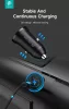Devia Smart Series 30W PD+QC autós gyorstöltő adapter USB+Type-C - fekete