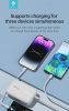 Devia Kintone Series - USB + Type-C - powerbank + Type-C/Lightning kábel -      10.000 mAh - fehér