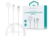 Devia Smart Series 2 in 1 mágneses töltőkábel Apple Watch-hoz + USB-A/Lightning kábel - fehér
