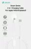 Devia Smart Series 2 in 1 mágneses töltőkábel Apple Watch-hoz + USB-A/Lightning kábel - fehér