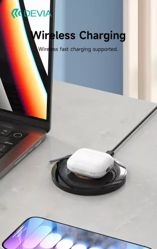 Devia Airbuds Pods3 Bluetooth sztereó headset - fehér