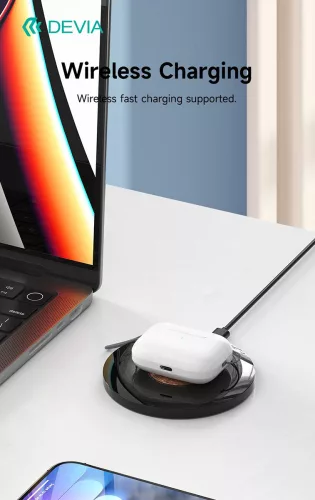Devia Airbuds Pods2 Bluetooth sztereó headset - fehér
