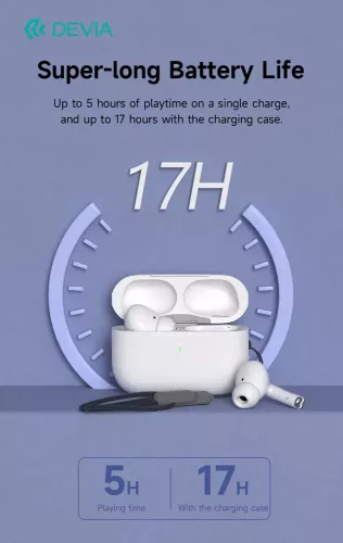 Devia Airbuds Pods2 Bluetooth sztereó headset - fehér