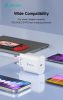 Devia Smart Series 30W GaN PD+QC hálózati gyorstöltő adapter + Type-C/Type-C    kábel - fehér