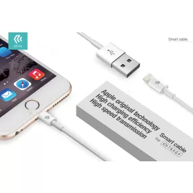   Devia Smart Series USB/Lightning töltő- és adatkábel 1m - fehér