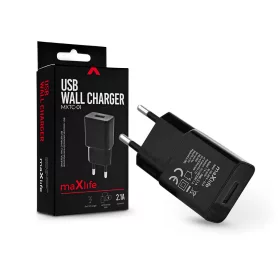 Maxlife MXTC-01 10W USB hálózati töltő adapter - fekete