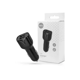 Setty 12W 2xUSB autós töltő adapter - fekete