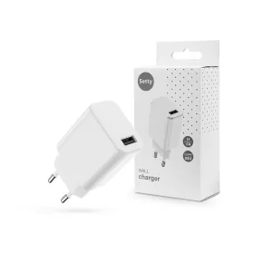 Setty 15W USB hálózati töltő adapter - fehér