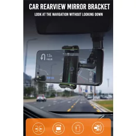   XO C107 Car Rearview Mirror Bracket autós tartó visszapillantó tükörre - fekete/zöld
