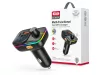 XO BCC09 Bluetooth FM-transmitter/gyorstöltő 25W PD 2xUSB/MP3/Pendrive lejátszás/RGB Light - fekete