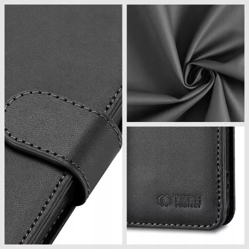 Tech-Protect Wallet Flip oldalra nyíló tok - Xiaomi Redmi Note 13 Pro 5G/Poco X6 5G - fekete