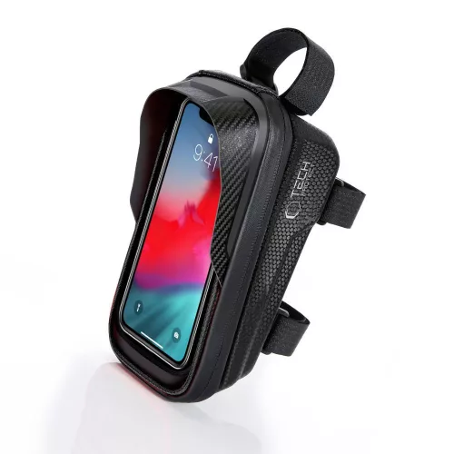 Tech-Protect V2 Bike Mount M Size por- és cseppálló telefontartó táska kerékpárra - fekete