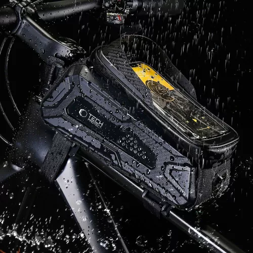 Tech-Protect V2 Bike Mount L Size por- és cseppálló telefontartó táska kerékpárra - fekete