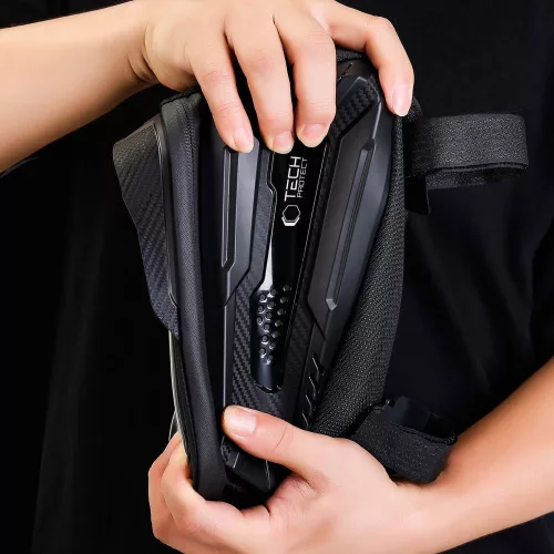 Tech-Protect V2 Bike Mount L Size por- és cseppálló telefontartó táska kerékpárra - fekete