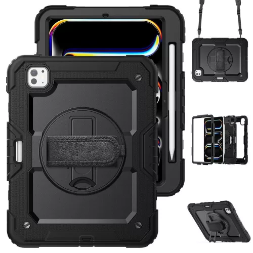 Tech-Protect Solid 360 ütésálló tok Apple iPad Pro 11 (2024) kijelzővédővel - fekete - OEM