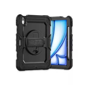   Tech-Protect Solid 360 ütésálló tok - Apple iPad Air 6 (2024) 11", kijelzővédővel - fekete - OEM