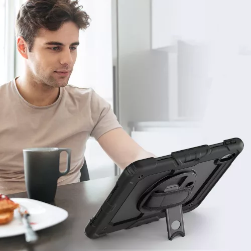 Tech-Protect Solid 360 ütésálló tok - Apple iPad Air 6 (2024) 11", kijelzővédővel - fekete - OEM