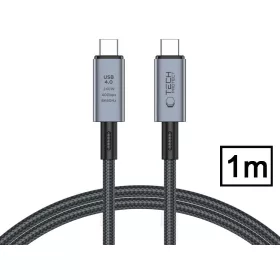   Tech-Protect Ultraboost 240W PD USB/8K/40 Gbps/Type-C - Type-C adat- és töltőkábel 1m - szürke
