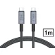 Tech-Protect Ultraboost 240W PD USB/8K/40 Gbps/Type-C - Type-C adat- és töltőkábel 1m - szürke