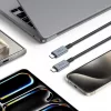 Tech-Protect Ultraboost 240W PD USB/8K/40 Gbps/Type-C - Type-C adat- és töltőkábel 1m - szürke