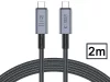 Tech-Protect Ultraboost 240W PD USB/8K/40 Gbps/Type-C - Type-C adat- és töltőkábel 2m - szürke