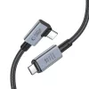Tech-Protect Ultraboost 240W PD USB/8K/40 Gbps/Type-C - Type-C adat- és töltőkábel 1,5m - szürke
