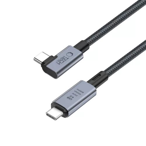 Tech-Protect Ultraboost 240W PD USB/8K/40 Gbps/Type-C - Type-C adat- és töltőkábel 1,5m - szürke