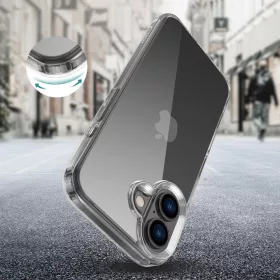   Tech-Protect FlexAir Hybrid szilikon tok - Apple iPhone 16 - átlátszó