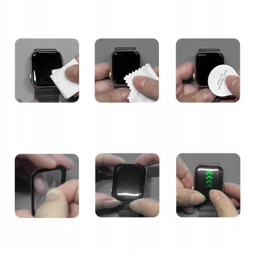 Tech-Protect Glass Flex+ hibrid üvegfólia - Apple Watch 10 (46mm) - 2 db/cs - fekete