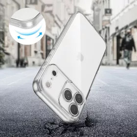   Tech-Protect FlexAir szilikon tok - Apple iPhone 17 Pro Max - átlátszó