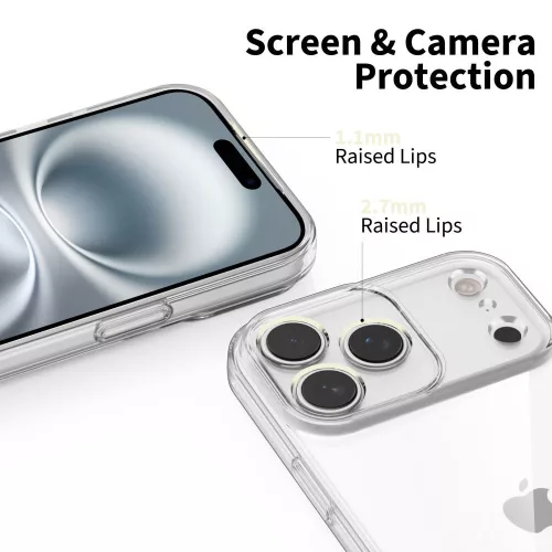 Tech-Protect FlexAir szilikon tok - Apple iPhone 17 Pro Max - átlátszó