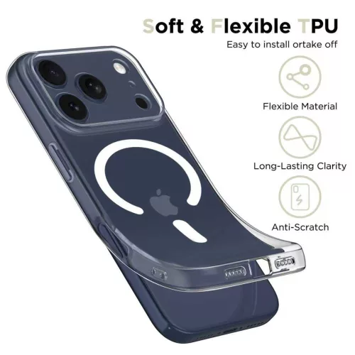 Tech-Protect FlexAir MagSafe szilikon tok - Apple iPhone 17 Pro - átlátszó